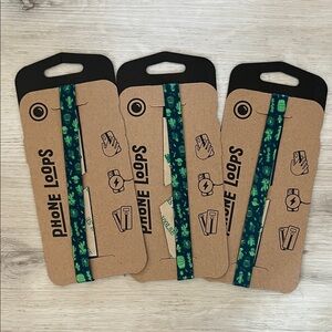 Green Patterned Phone Strap